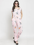 Darzi Women's Polyester Floral Print Jumpsuit